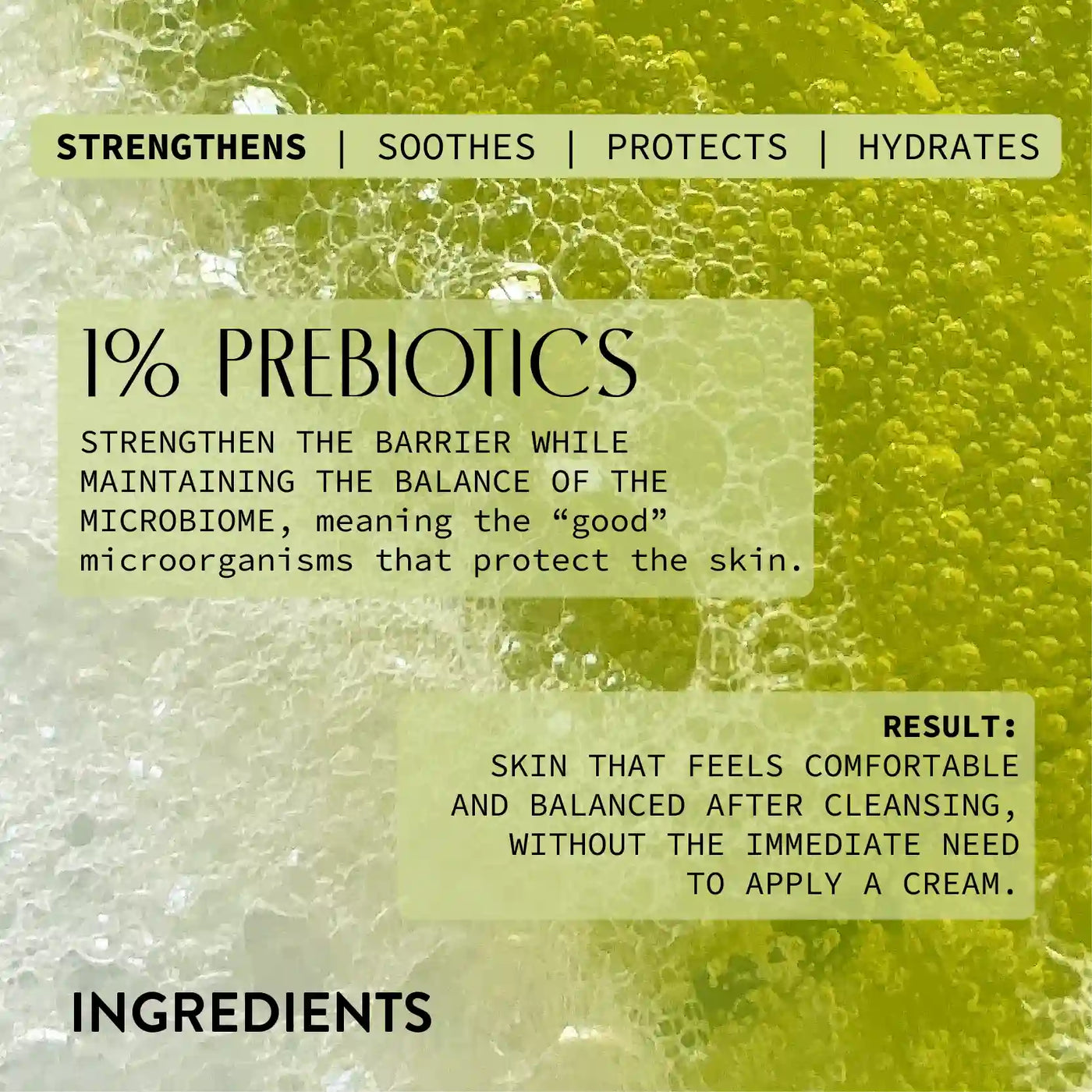 /EN/ ingredients green soul facial cleanser prebiotics