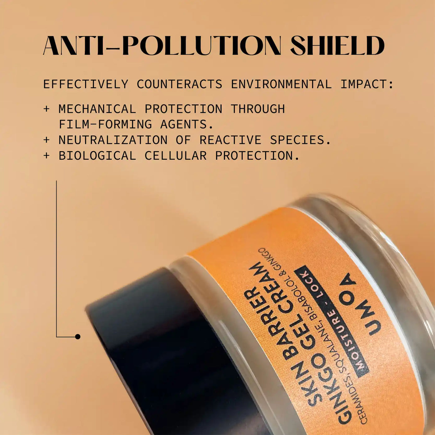 /EN/ anti-pollution shield skin barrier ginkgo gel cream