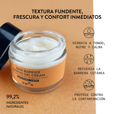 Crema gel hidratante facial con ceramidas
