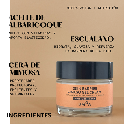 Crema gel hidratante facial con ceramidas