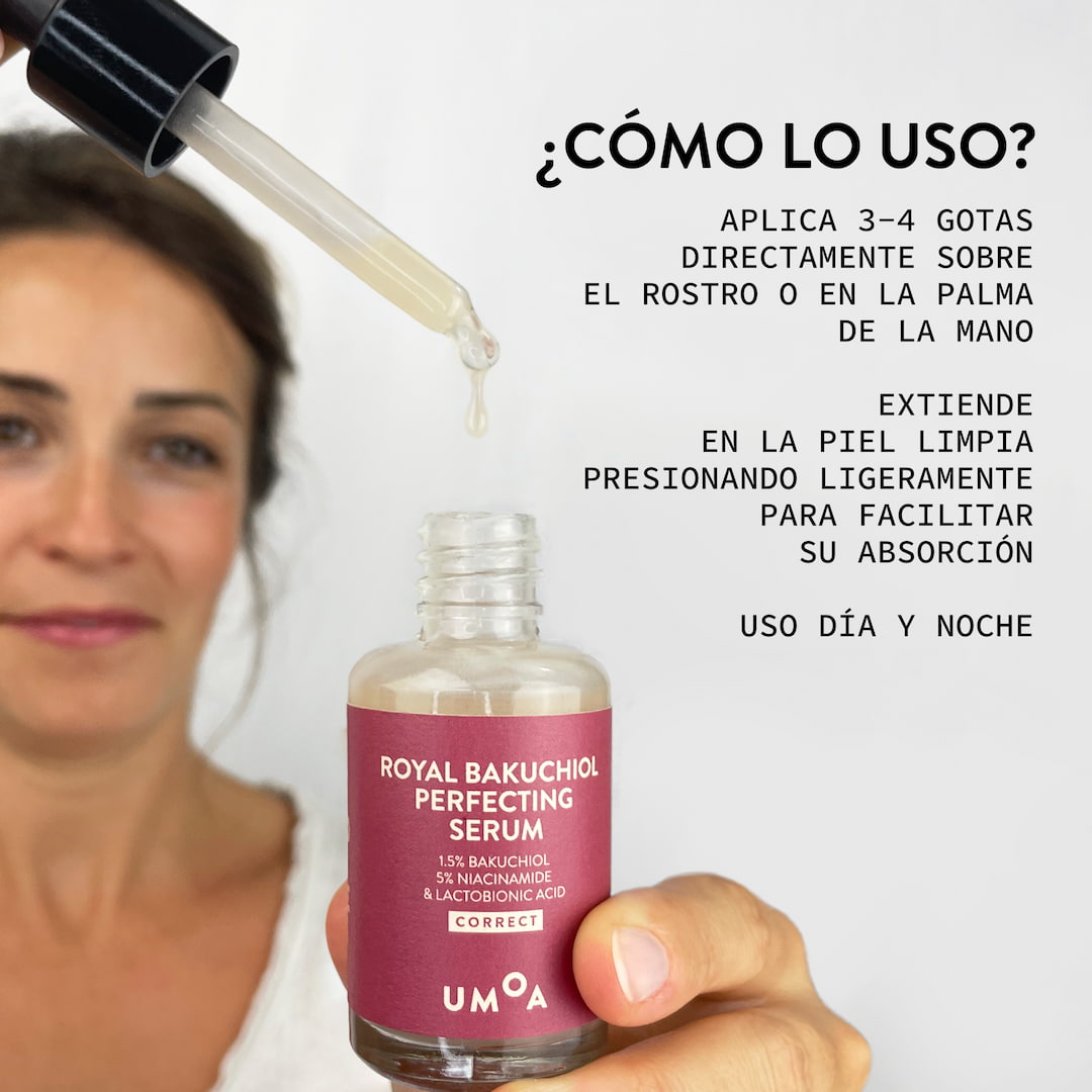 /ES/ como se usa el nuevo serum antiedad Royal Bakuchiol