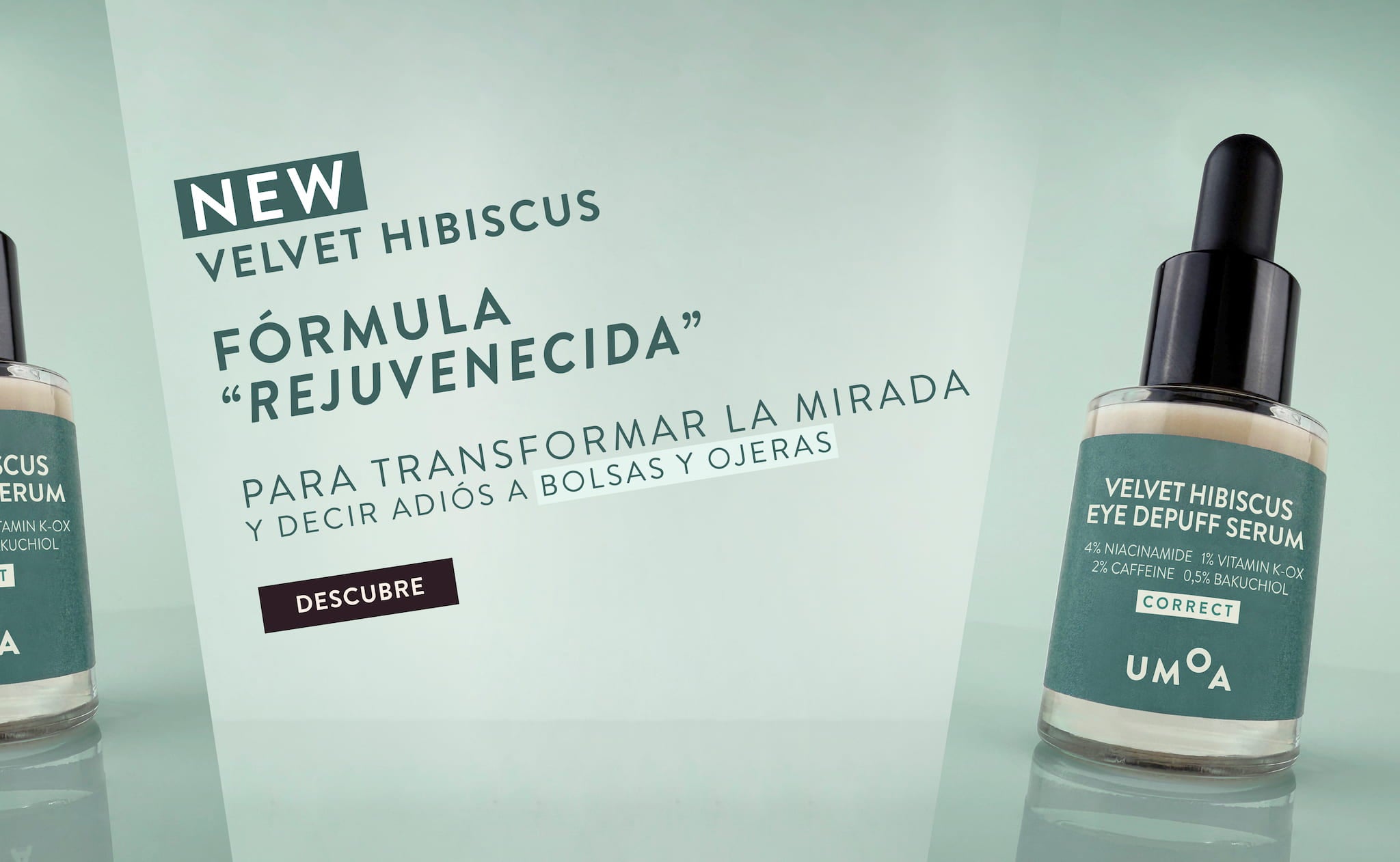 Nuevo sérum para el contorno de ojos Velvet hibiscus bolsas y ojeras